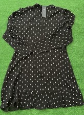 M&S Collection Women’s Black/Sliver Short Dress UK Long Plus Size 18L EUR46 BNWT