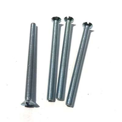 4x Senkkopf Schraube, Schlitz Verzinkt M6 x 80 mm, Kopf  10,8, DIN 963  (J-12) - Bild 1 von 2