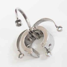 Stainless Steel Heavy Scrotum Pendant Ball Stretchers Testicle Lock Ring