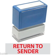 Return To Sender - JYP PA1040 Pre-Inked Rubber Stamp (Red Ink)