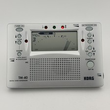 Korg TM-40 Digital Tuner Metronome Silver for Guitar Bass Instruments