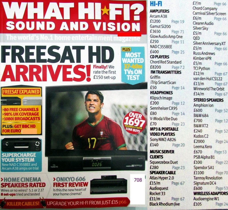 WHAT HI-FI JUL 2008 ARCAM A38 GAMUT Si200 GLOWAUDIO ONE  NAD C355BEE CHORD £3.99