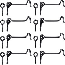 8 Pcs 2.5 inches Cabin Hook Eye Latch Gate Door Swivel Window Door Hook with Mou