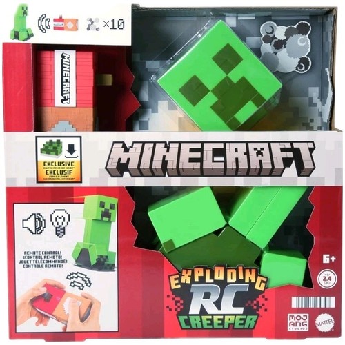 Mattel Minecraft Exploding RC Creeper with Lights and Sounds, DLC Code - Picture 1 of 7