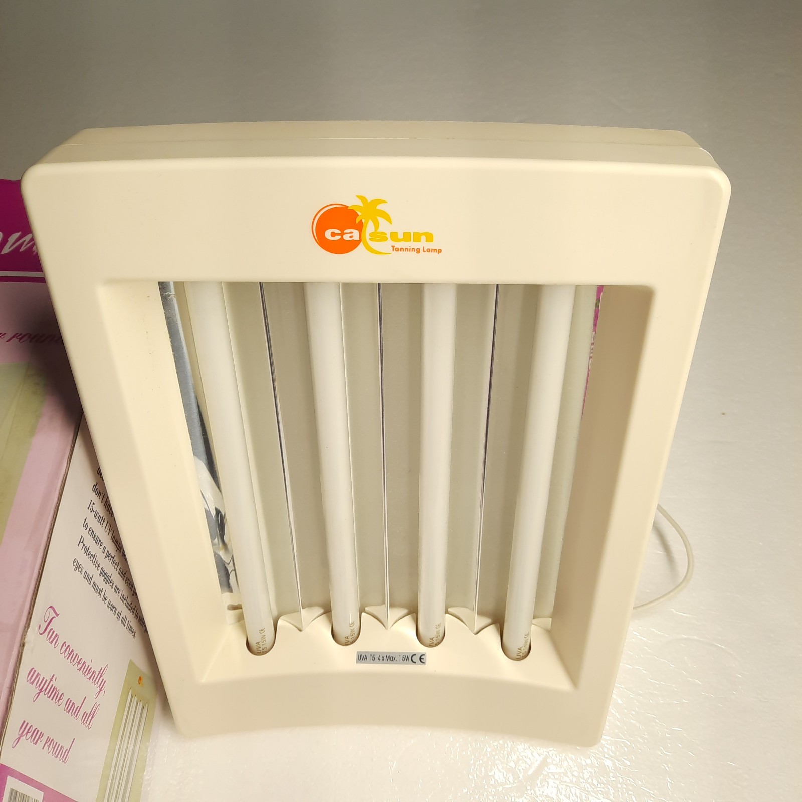 Calsun Tanning Lamp Sun Lamp Model EB100 UV Self Tan Face Timer Indoor Tested