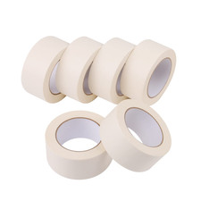 Wide Masking Tape 2 Inches, 6-Pack White Masking Tape Bulk Multi Pack,