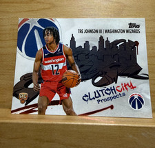 2025-26 Topps Flagship Basketball Tre Johnson III-#CC-6 RC Clutch City Prospects