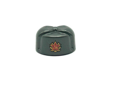 Brickmania  Printed Soviet Ushanka Hat - Gunmetal- Discontinued- New - BrickArms