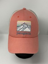 Patagonia Pastel Coral Trucker Hat Snap Back Womens Adjustable Baseball Cap