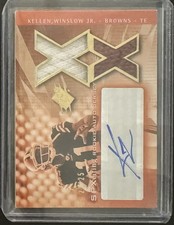 Kellen Winslow Jr 2004 SPX Gold Rookie Patch Auto RPA /25 Cleveland