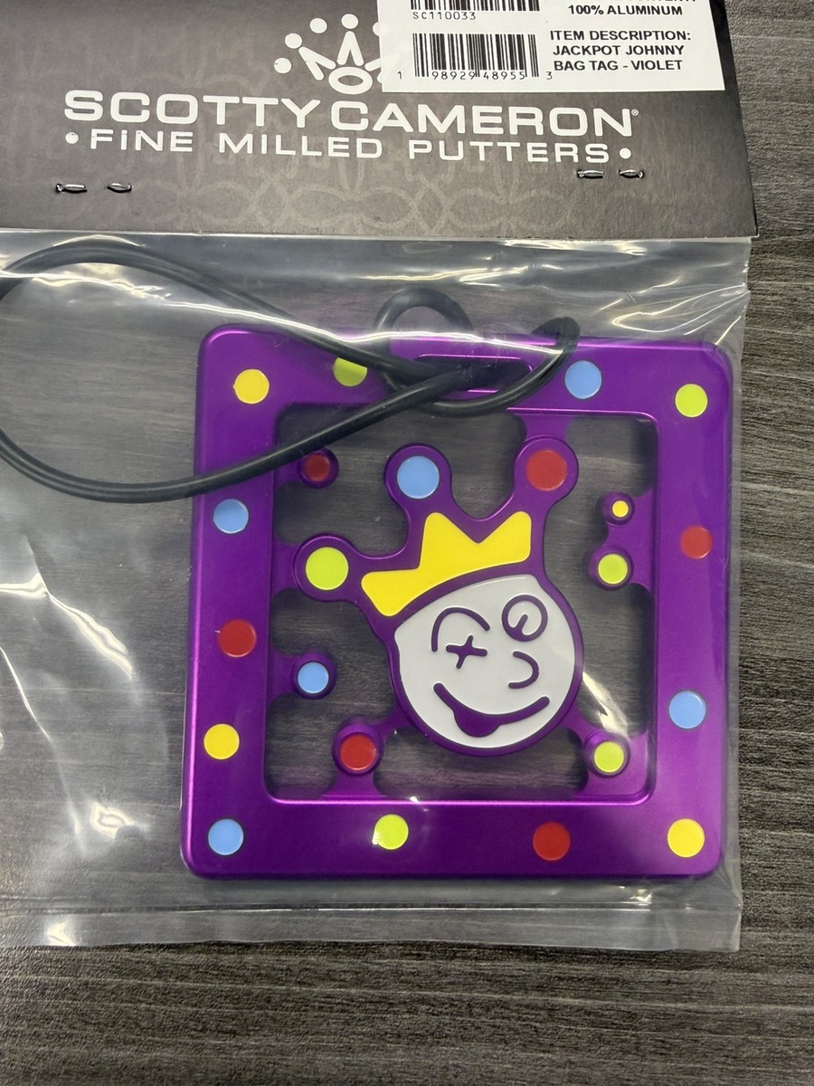 Scotty Cameron Jackpot Johnny Bag Tag Mardi Gras 2026 Purple NEW