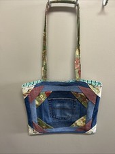 Handmade Recycled Denim And Fabric Tote Bags