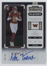 2022 Panini Contenders Rookie Playoff Ticket 89/99 Cole Turner #220 Auto 5i2