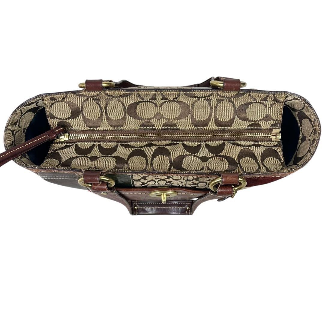 COACH Patchwork Leather Logo Tote Bag Multi-Color… - image 6