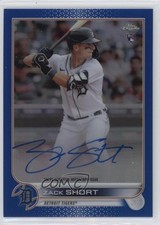 2022 Topps Chrome Rookie Auto Blue Refractor 61/150 Zack Short #RA-ZS Auto 17ok