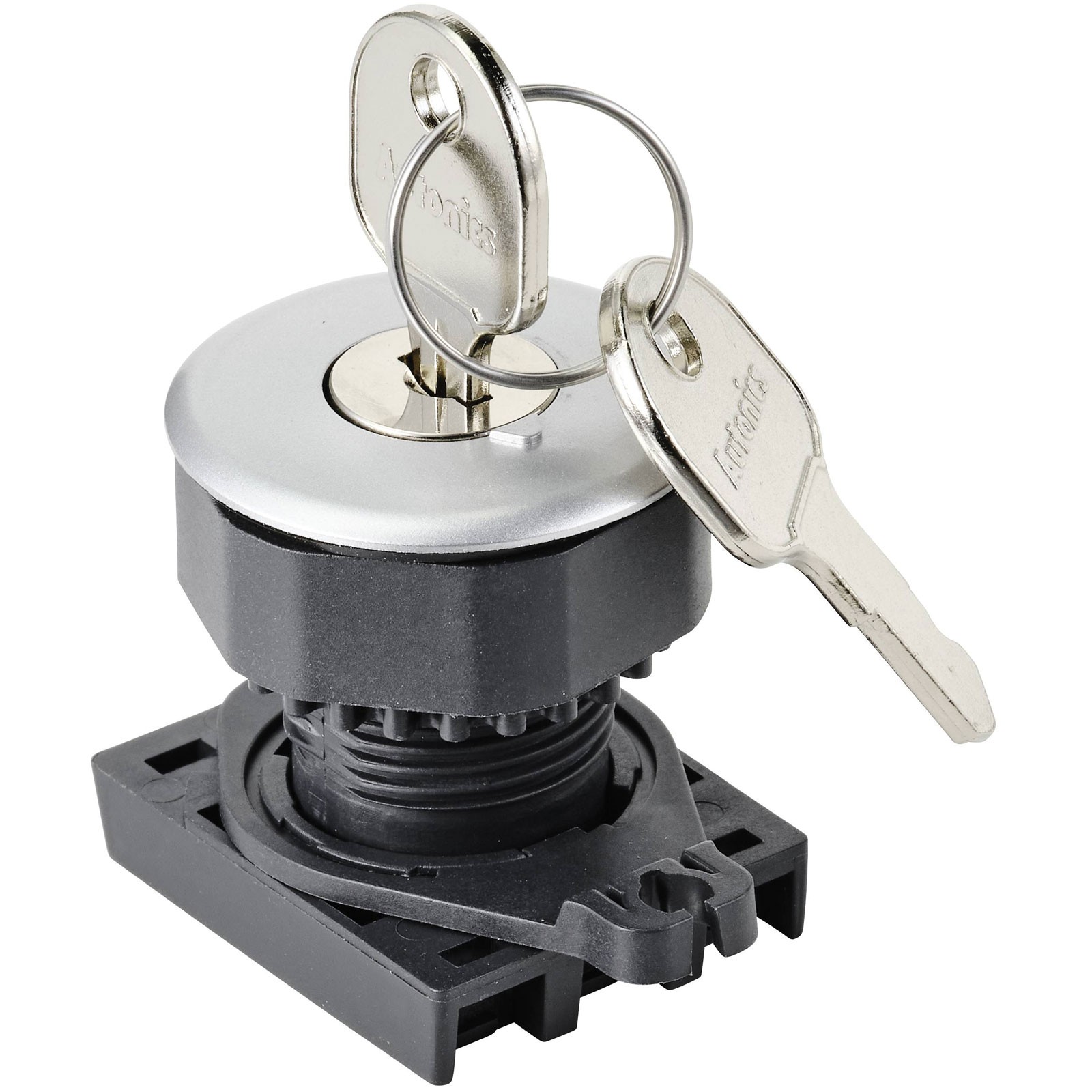 TruComponents Key Switch, flush, 1x90°, Non-Illuminated