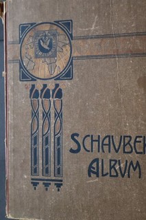 Altes Schaubek Album um 1900 "Alle Welt" teils gut besammelt