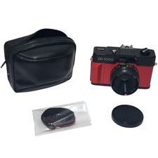 Vintage DH-1000 35mm Film Camera Red Black 50mm Lens Case Strap Taiwan 