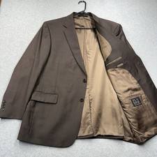 Jos. A. Bank Men's Brown Wool Suit Jacket 46R Two-Button Double-Vented