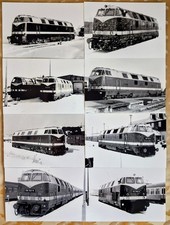 8 Fotoabz&uuml;ge Diesellok V180 Altenberg M&uuml;glitztal DR Zug Eisenbahn Nahverkehr DDR