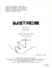 WALTON GOGGINS FIRMADO JUSTIFICADO EPISODIO PILOTO COMPLETO GUIÓN AUTÓGRAFO CERTIFICADO DE AUTENTICIDAD