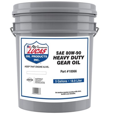 LUCAS OIL SAE 80W-90 Gear Oil 5 Gallon Pail 10066