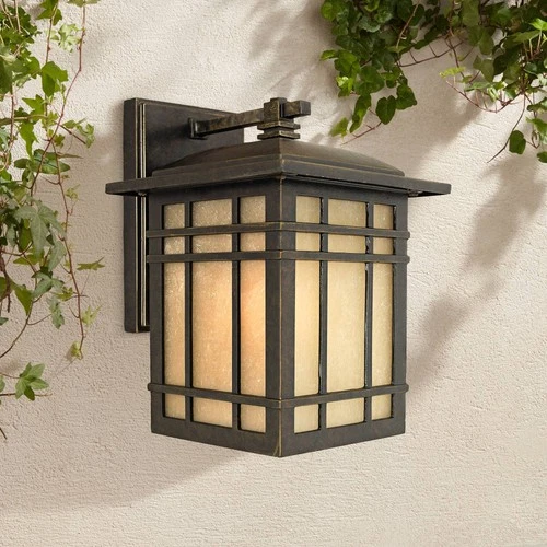 Quoizel Hillcrest 10" High Bronze Outdoor Wall Light - Picture 1 of 2