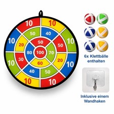 Kinder Dartscheibe mit 6 Klettbällen   Ø36c...