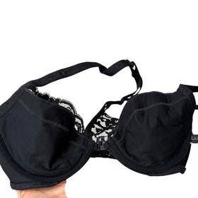 La Perla 3 Made in Italy Front Closure Black Lace Bra Size 36C