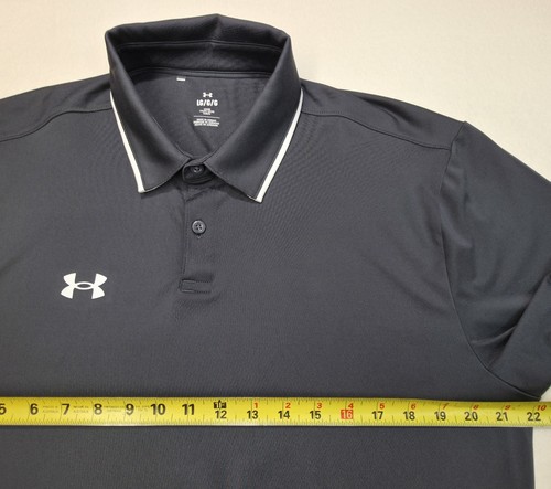 Polo Under Armour uomo L grigia bianca golf sciolta manica corta uso limitato - Foto 4 di 6
