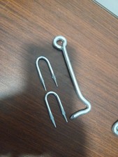 National N122-234 6" Gate Hook with Two Large Staples, Zinc Plated Made In USA