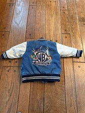 90s Warner Bros Looney Tunes Denim Kids Unisex Toddler Jacket Size 6-12M months