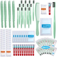 48 Sets Personal Hygiene Kit Basic Toiletry Kit Homeless Care Package for Men...