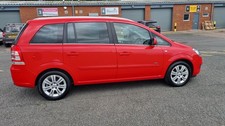 VAUXHALL ZAFIRA 1.6 DESIGN RED 5DR 2012 ,, 7 SEATER ,, 12 MONTHS MOT