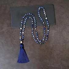Boho Mala Halskette – 108 Perlen aus Naturstein, 6 mm, mit stilvoller Quaste