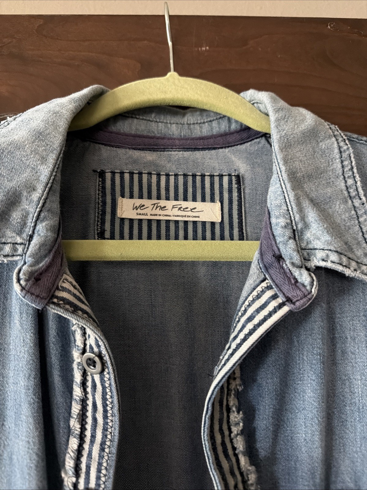 We The free Patchwork Denim Jacket With Distressi… - image 2