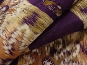 7759554: JAPANESE KIMONO / ANTIQUE TWO-PIECE KIMONO / MOKA COTTON / FLOWER