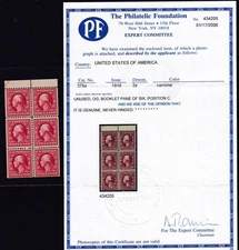 1910 Washington Sc 375a MNH booklet pane VF-XF Position C with PF Cert (LR