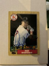 Pat Dodson Future Stars Red Sox 1987 Topps #449 Red Sox Signed ROOKIE Auto JA15