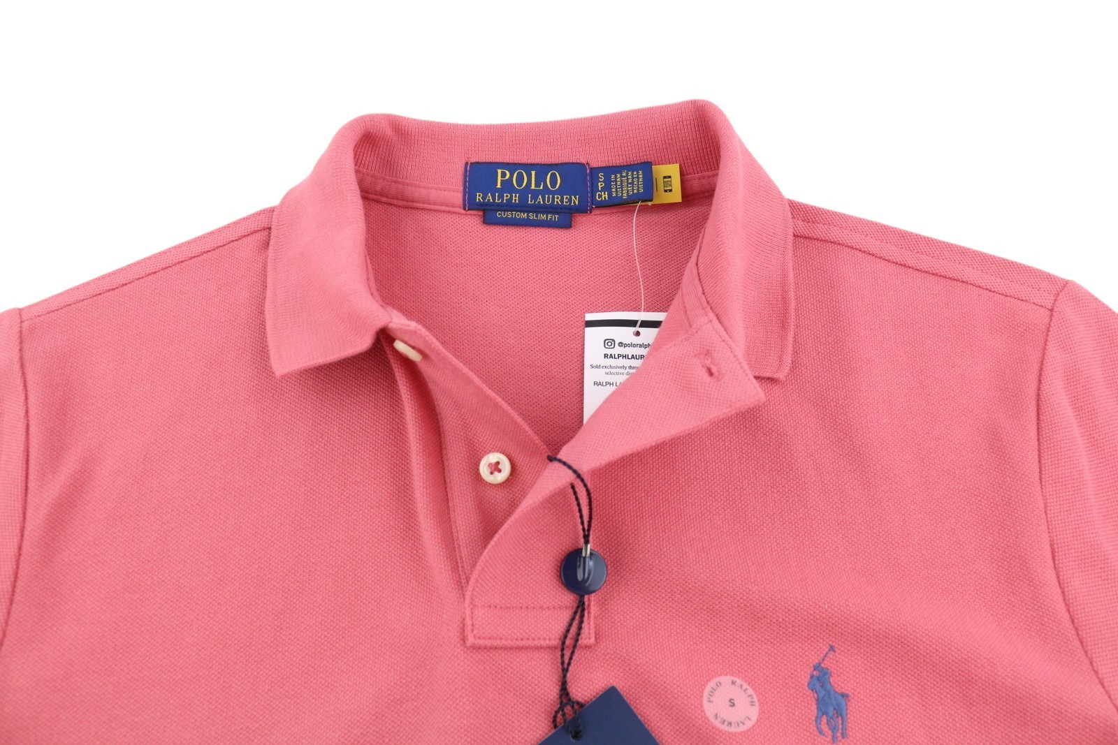 RALPH LAUREN Custom Slim Fit Men's T-Shirt S Red Polo Short Sleeve RRP119 image 4