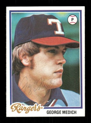 1978 Topps  #583 George Medich signed autograph EXMT, centered , vintage bp EAA1