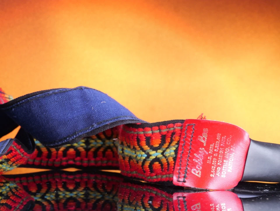 Rare Vintage Bobby Lee Hippie Green Orange Yellow Blue Camera Strap - Image 2 of 2