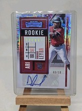 Domingo Leyba Auto /10 Building Blocks 2020 Panini Contenders - Rookie Ticket 2