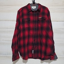 Field And Stream Men's XXL Tall Black Red Buffalo Plaid Flannel Shirt Cotton