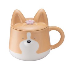 Starbucks Taiwan Sakura 2026 mug with lid- corgi 10oz