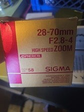 28-70mm F2.8-4 High Speed Zoom Filter Size 58 Sigma