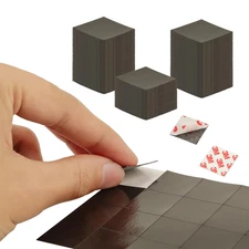 Thin Magnetic Tape Strip,Pre Cut Magnet Squares with Self Adhesive(288 PCS 3/4"
