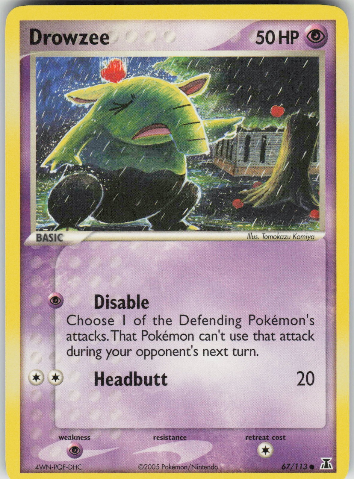 Pokemon Drowzee 67/113 Delta Species Common NM