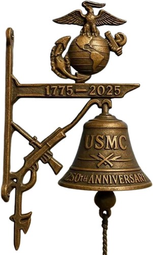 U.S. Marine Corps 250th Anniversary Doorbell, Patriotic Veterans Gift, for family