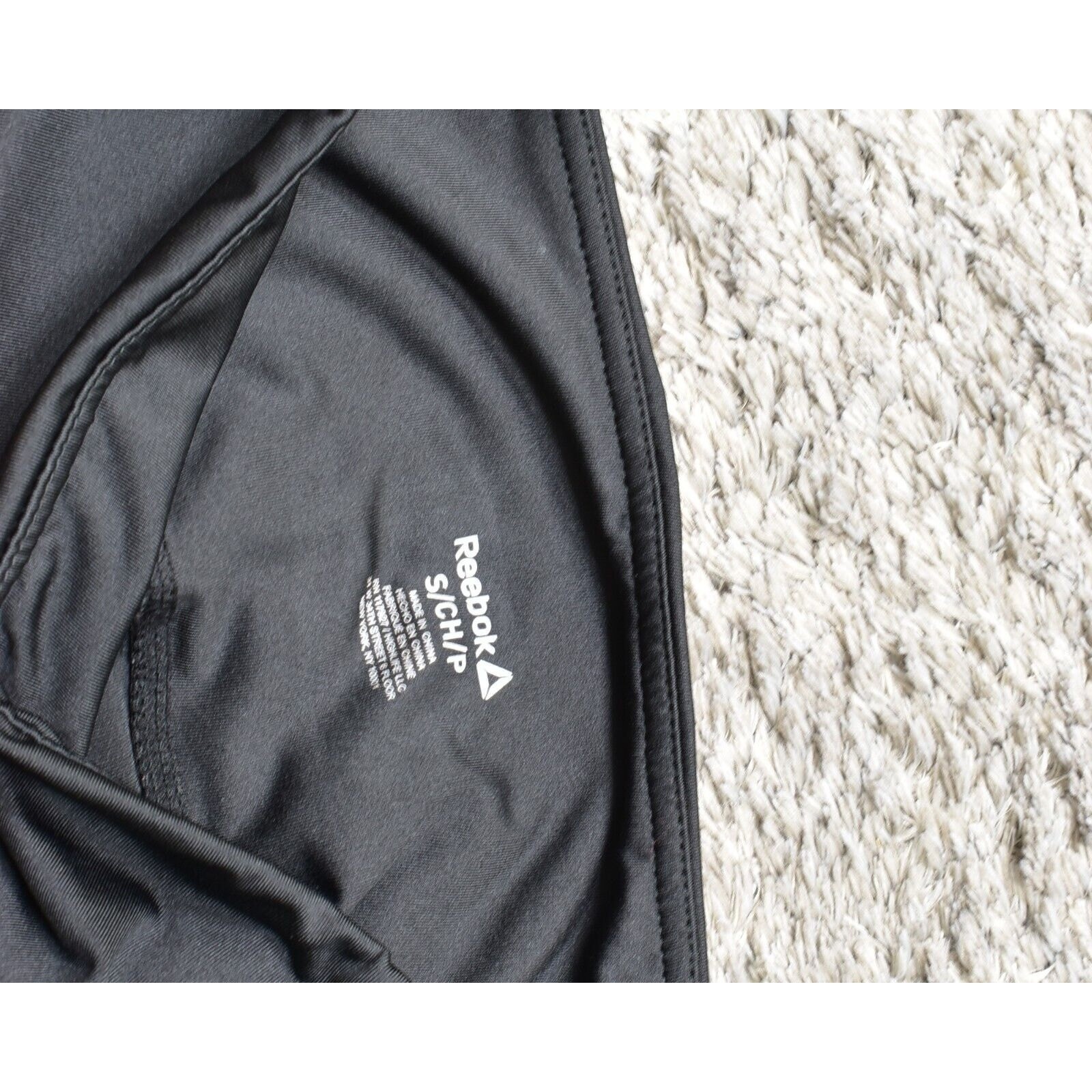 Reebok Women's Size S Legging Skinny Pants Black Polyester Pull On Solid thumbnail 5